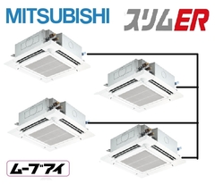 三菱電機 業務用エアコン スリムER 天井カセット4方向 i-スクエア 10馬力 同時フォー　PLZD-ERMP280HE2